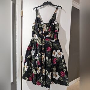 Hell Bunny Tahiti Print dress